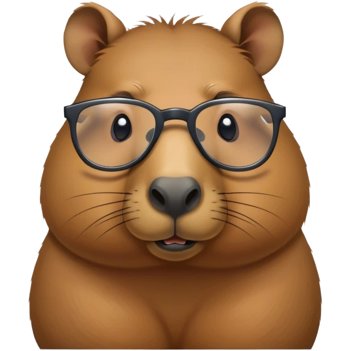 Capybara with glasses emoji