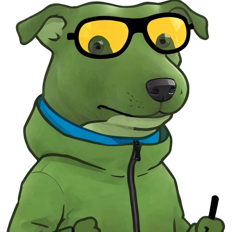 Dog skiing emoji