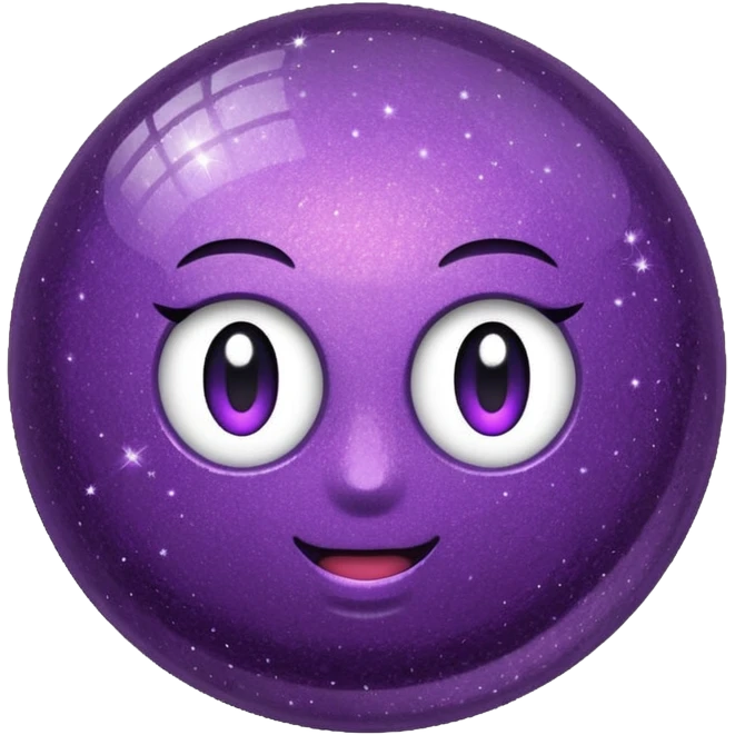 bolinha glitter roxo emoji