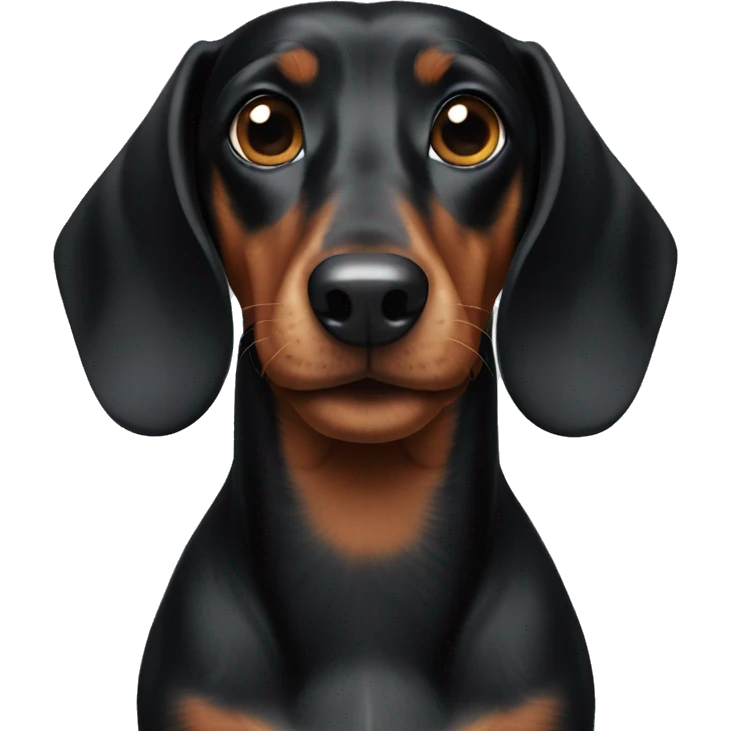 black dachshund  emoji