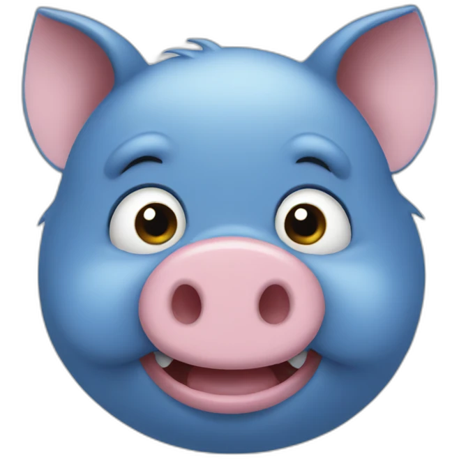 blue pig emoji