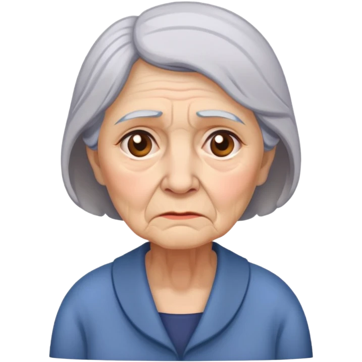 old woman sad standing  emoji