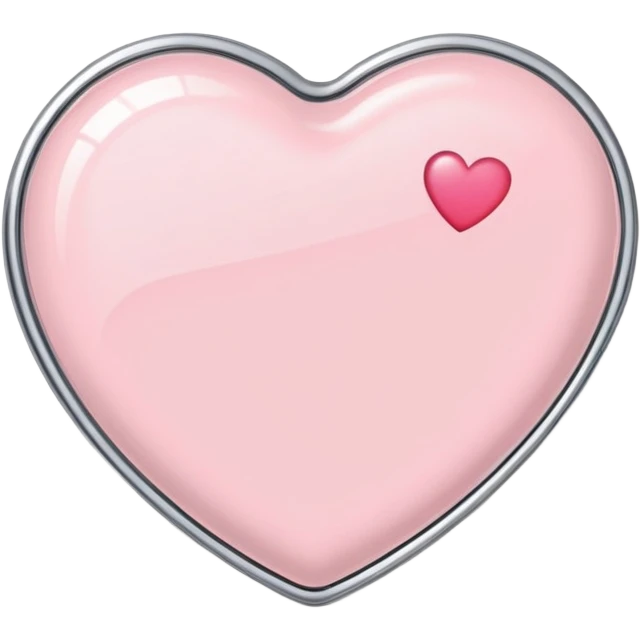 Powder pink pocket mirror, cute emoji