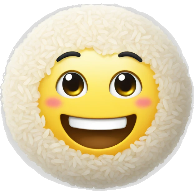 happy rice emoji