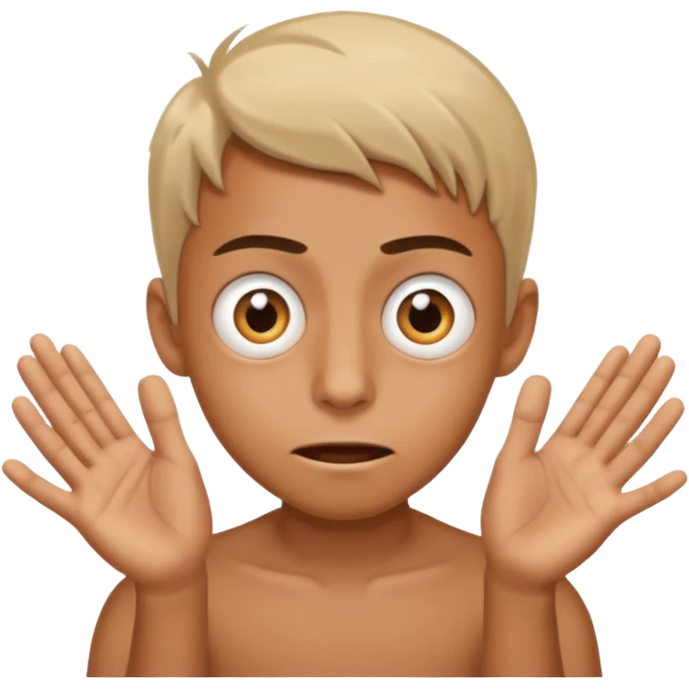 a boy he was using his hands, insane 67 emoji