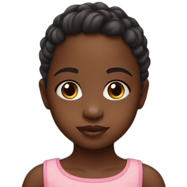 black baby girl emoji