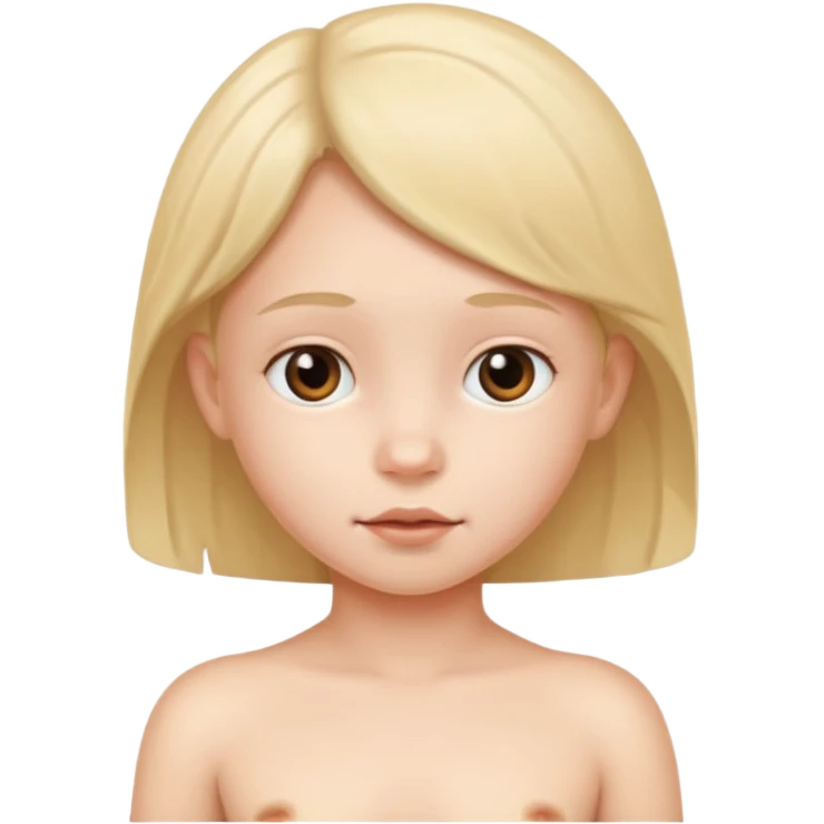Enfant nue avec emoji