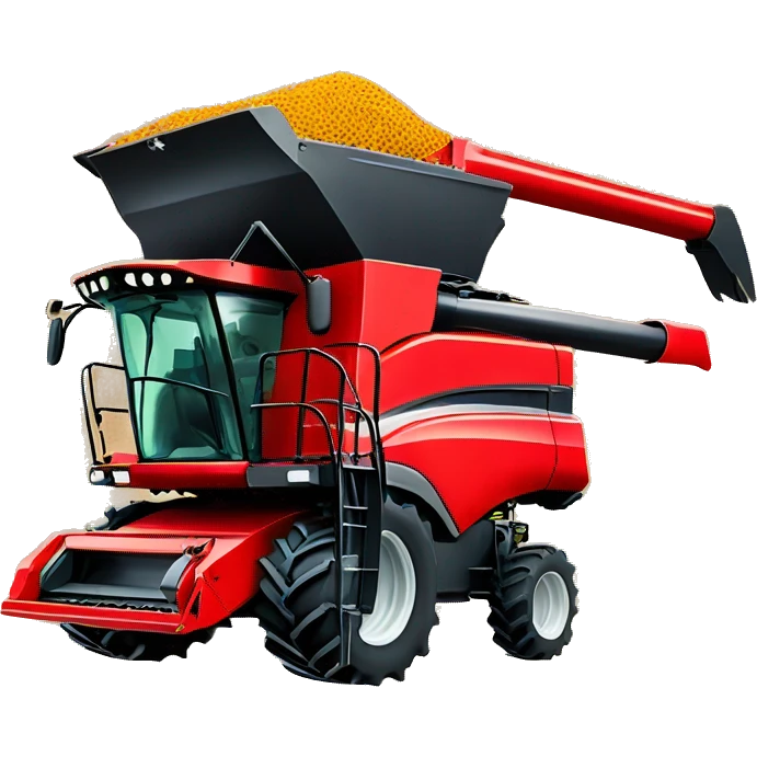red combine harvester emoji