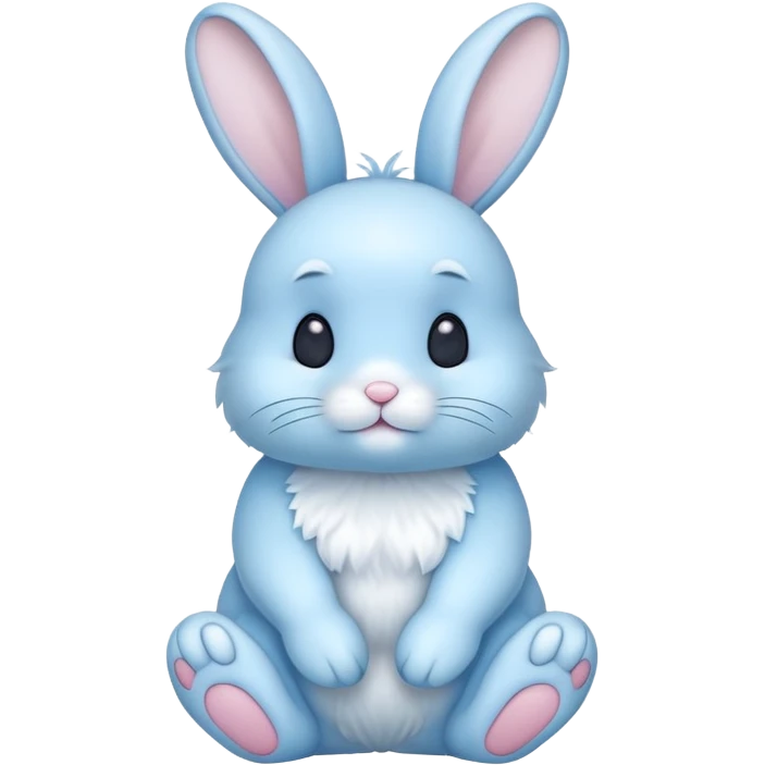 Light blue bunny cute emoji