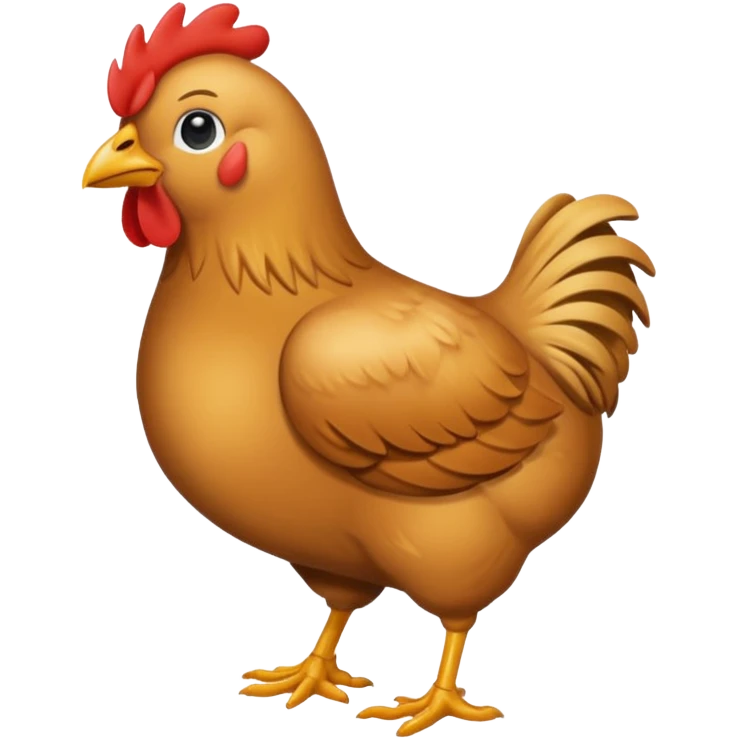 Ein Huhn das down Syndrom hat und schielt emoji