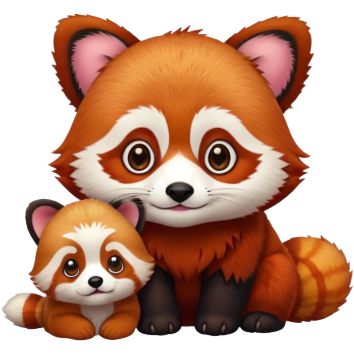 red panda with puppy like eyes emoji
