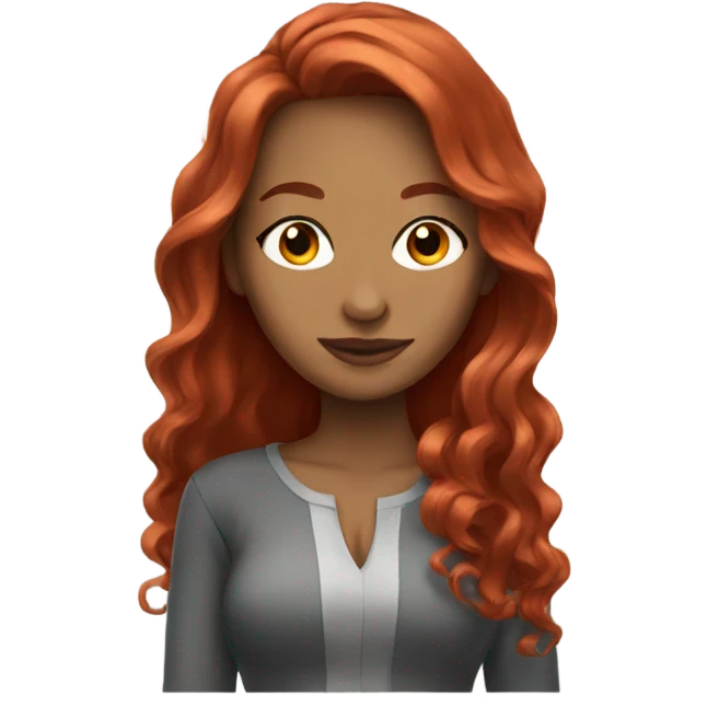 A beautiful woman with redhair  emoji