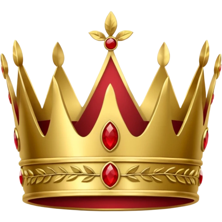 Gold laurel crown with crimson core. emoji