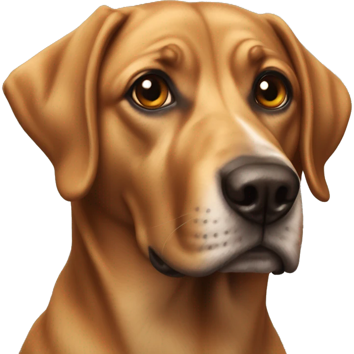 realistic brown-eyed dog portrait emoji