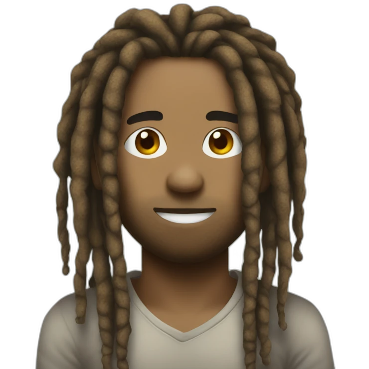 With dreads emoji