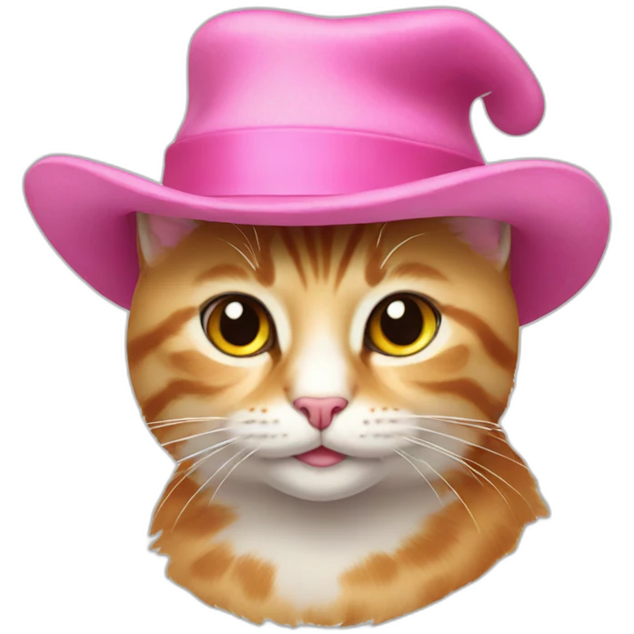 Cat in a pink hat emoji