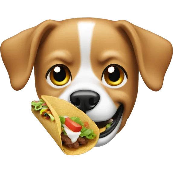 Dog eating a taco emoji