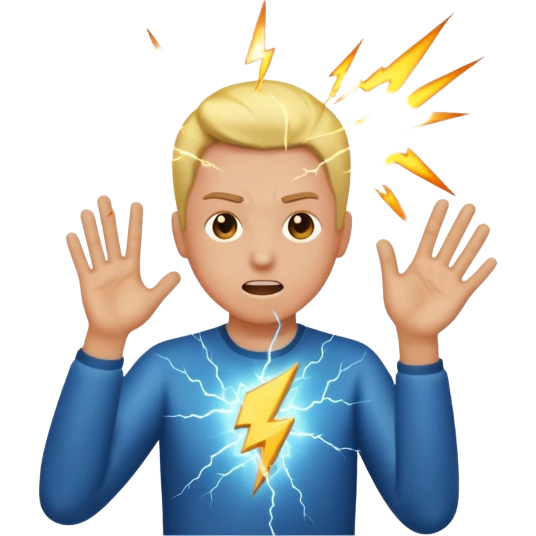 Someone getting electricuted  emoji