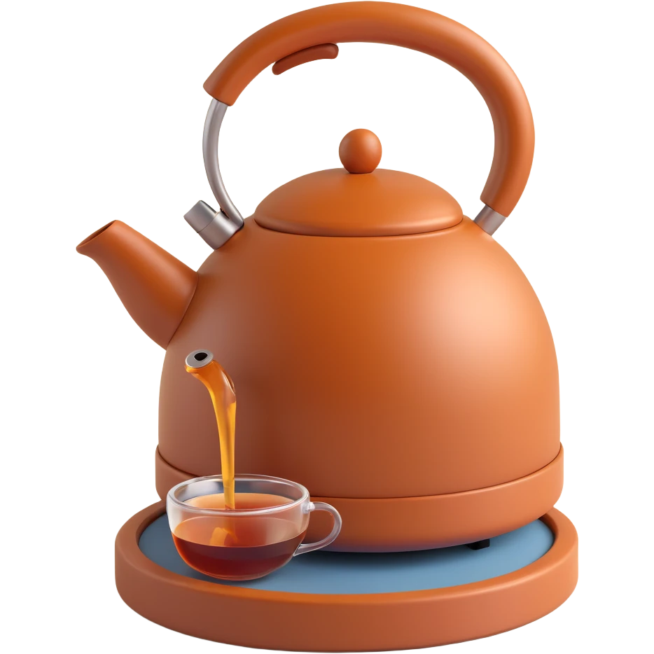 brown tea kettle pouring tea emoji