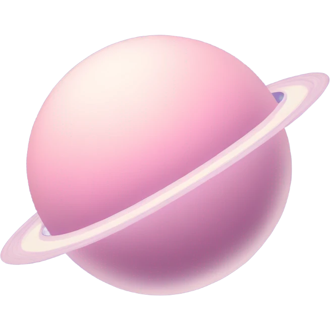 Pastel pink Saturn  emoji
