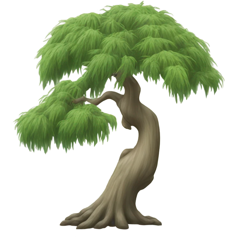 Bald cypress tree with Spanish moss on it  emoji