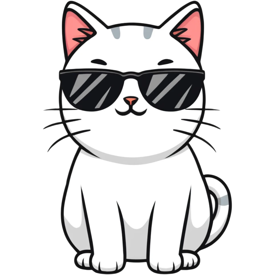 Cat with sunglasses emoji