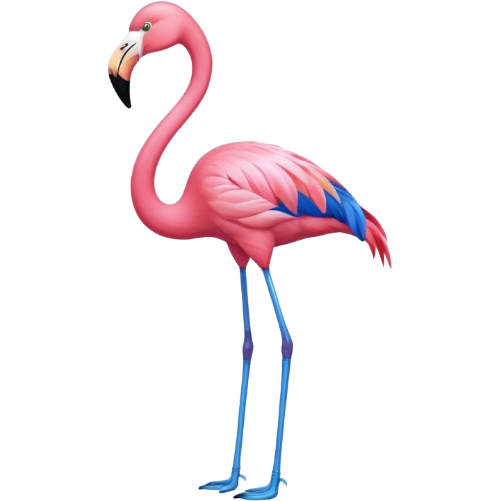 blue flamingo emoji