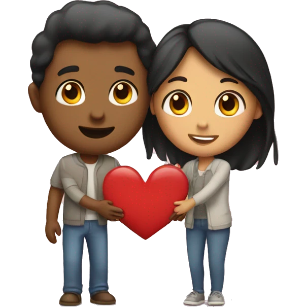 A girl sending love to her husband from her heart  emoji