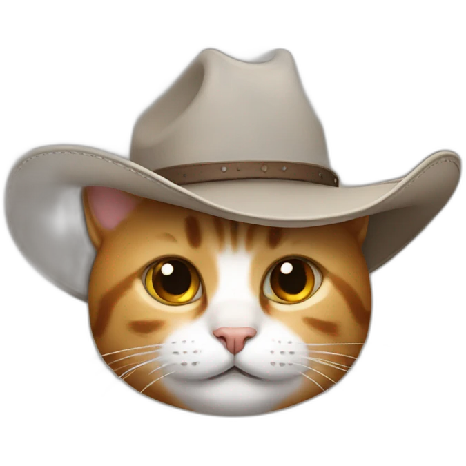 cat with a cowboy hat emoji