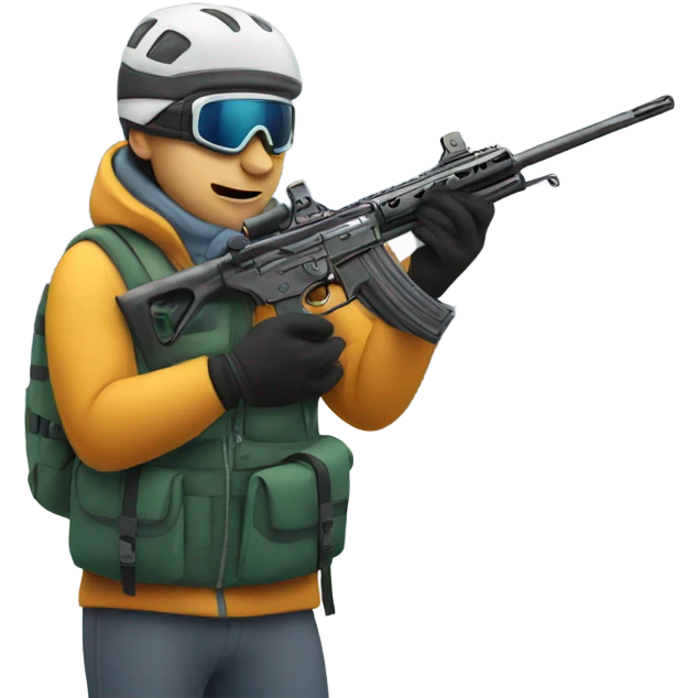 skier with gun emoji