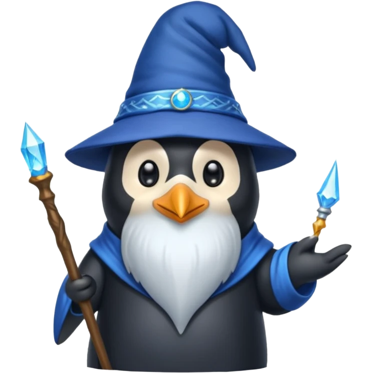 Penguin Wizard emoji