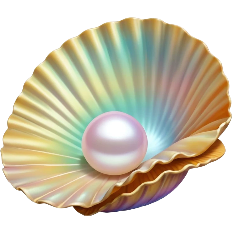 open shell with pearl emoji