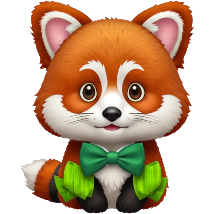 red-panda-with-green-bow-tie emoji