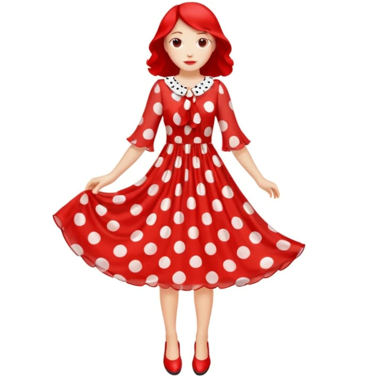 Polka dot dress emoji