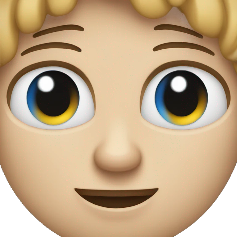 Emoji de un calvo con ojos azules emoji