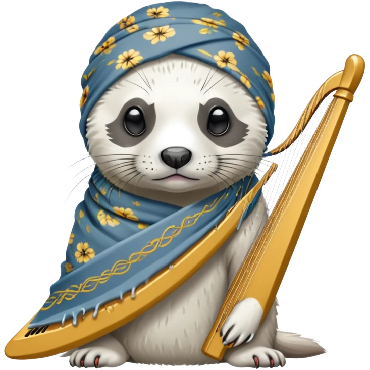 These two animals look like they run the streets — ferret and grey harp seal, dripped out in shades and bandanas emoji