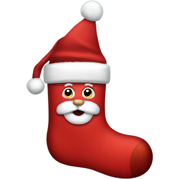 Santa sock emoji