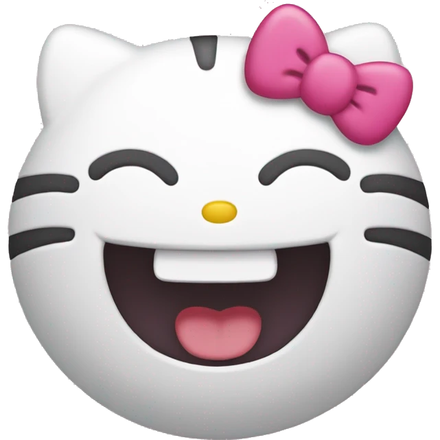 hello kitty laughinh emoji