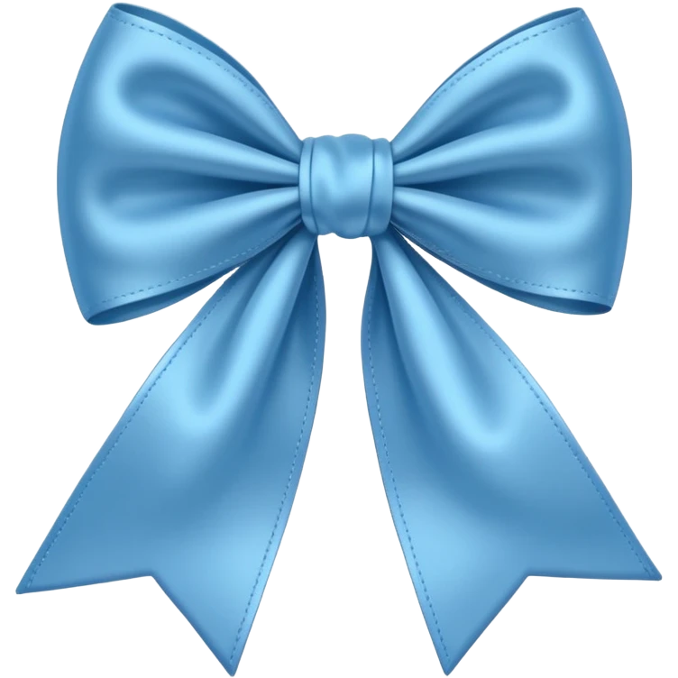 Soft blue bow emoji