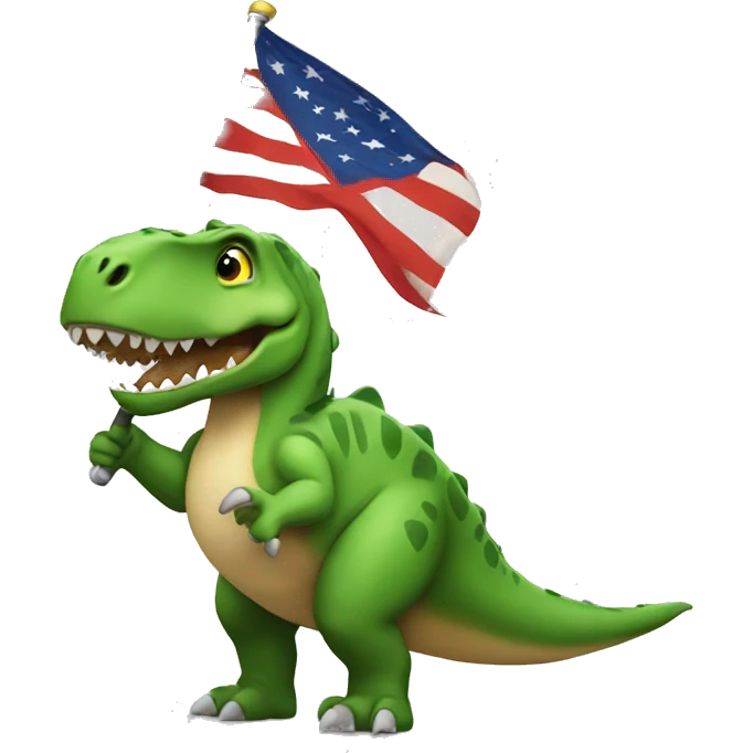 dinosaur holding Acre flag emoji