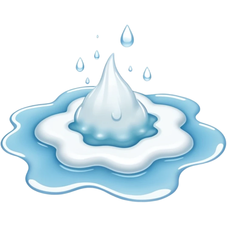 a small puddle of white liquid emoji