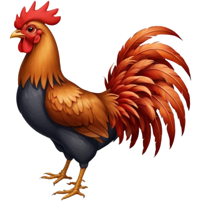 Петух клюющий зёрнышко, icon emoji