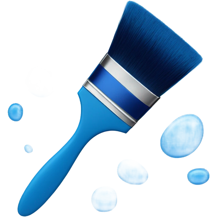 blue color brush emoji