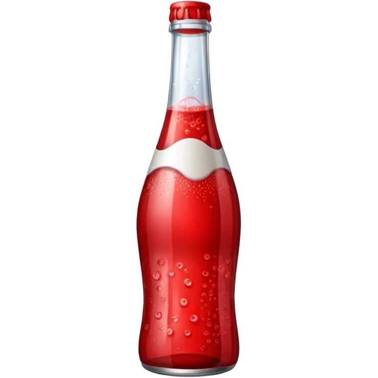 red fizzy drink in a bottle emoji