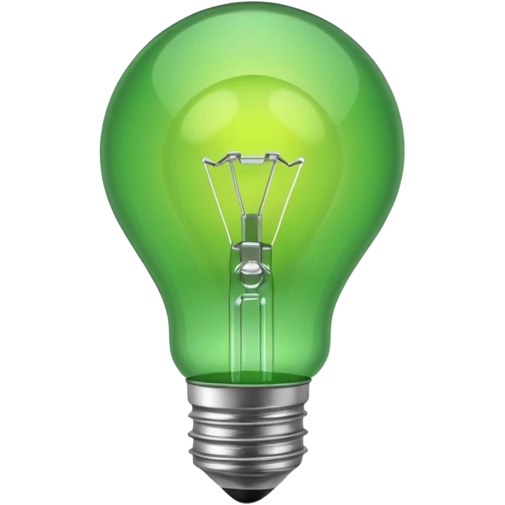 Green lightbulb emoji
