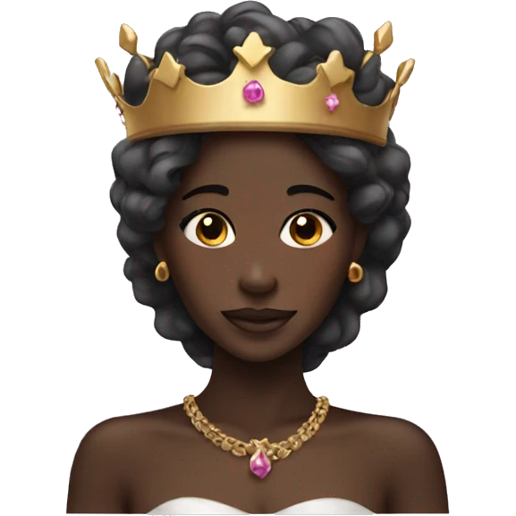 darkskin princess with a crown  emoji