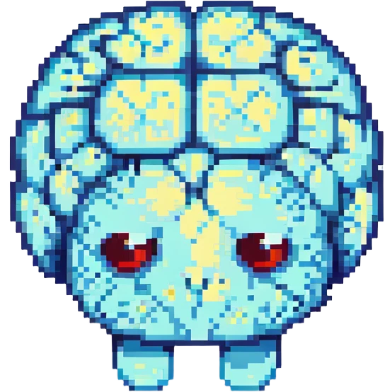 smooth brain, without the crevices, sad face emoji