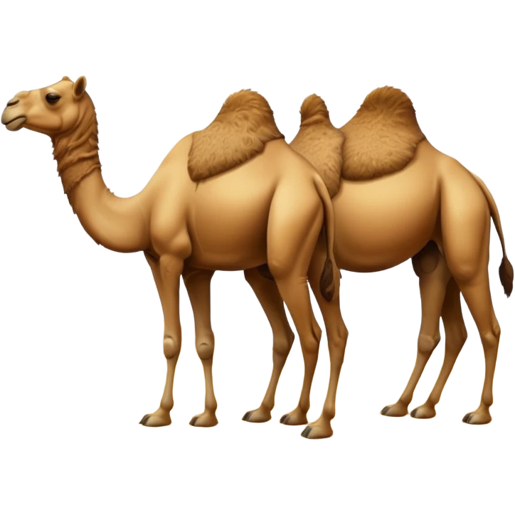 High resolution camels without fur emoji