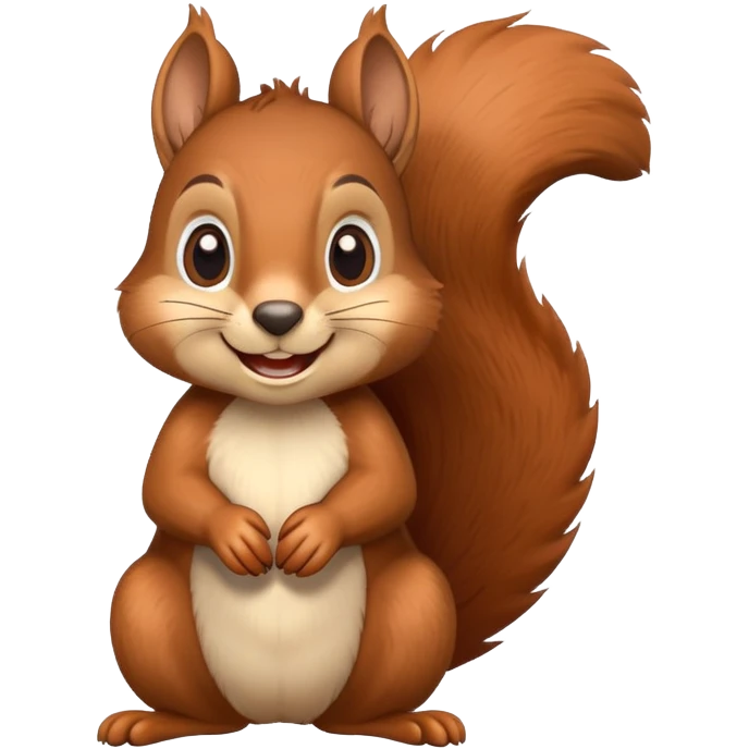 The squirrel smiles emoji
