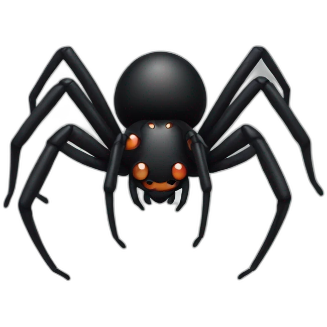 Realistic black spider emoji